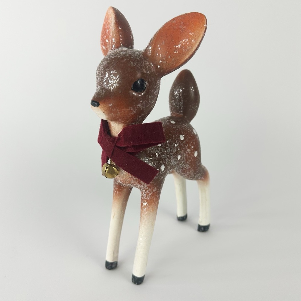 Vintage Deer Christmas Table Decor Figure